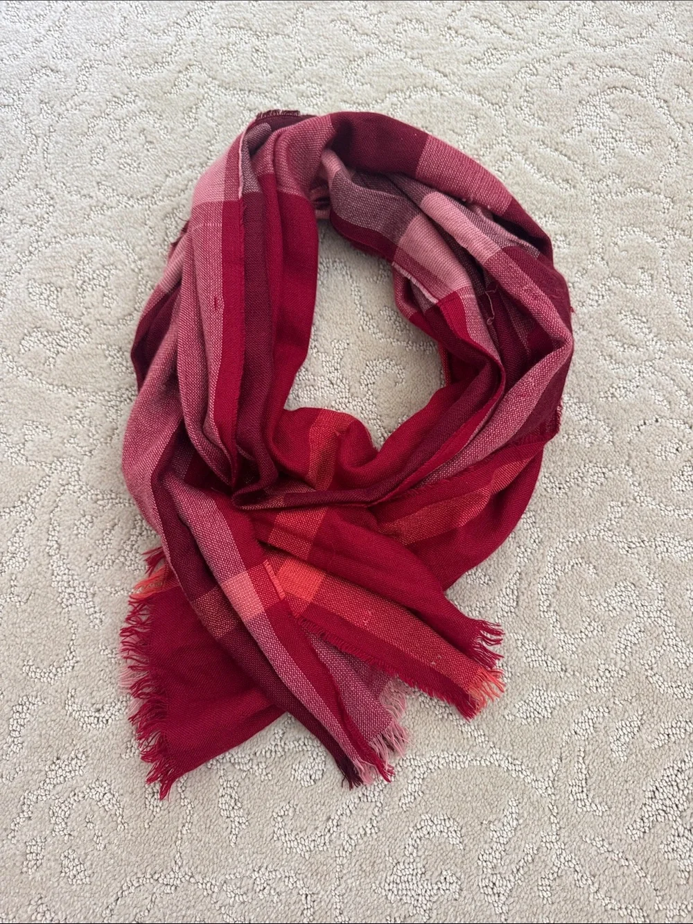 Burberry check thin scarf